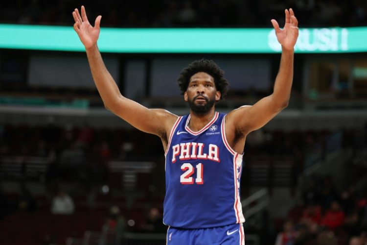 Joel Embiid of the Philadelphia 76ers returned after missing seven games and had 31 points and 12 rebounds in a 108-100 NBA victory at Chicago. ©AFP