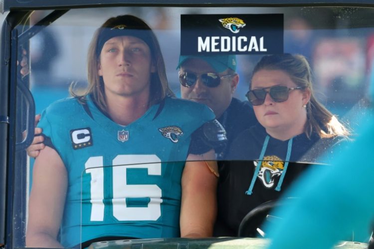 Jacksonville Jaguars quarterback exits the team's NFL game against the Houston Texans with a concussion. ©AFP