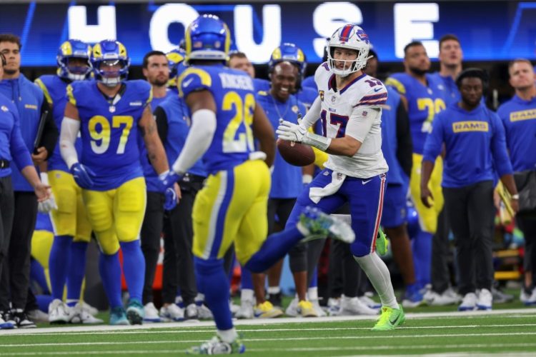 Josh Allen rushed for three touchdowns and passed three more but it was not enough to lead the Buffalo Bills past the Los Angeles Rams. ©AFP