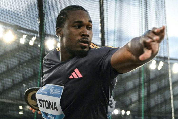 Jamaica's Roje Stona, the Paris Olympics men's discus champion, was among those named to the 2025 NFL International Player Pathways program. ©AFP